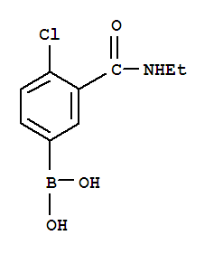 4-氯-3-(乙基氨甲酰基)苯基硼酸结构式