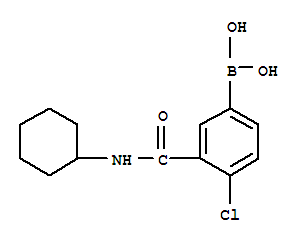 Structure of 4-CHLORO-3-(CYCLOHEXYLAMINOCARBONYL)PHENYLBORONIC ACID