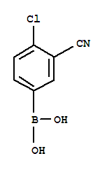 Structure of 4-Chloro-3-cyanophenylboronic acid