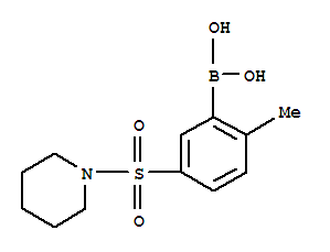 Structure of 2-METHYL-5-(PIPERIDIN-1-YLSULFONYL)PHENYLBORONIC ACID