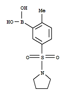 Structure of 2-METHYL-5-(PYRROLIDIN-1-YLSULFONYL)PHENYLBORONIC ACID