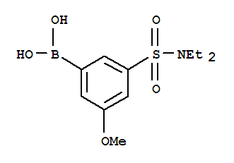 N,N-二乙基-5-硼-2-甲氧基苯磺酰胺结构式