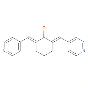 Structure of Cyclohexanone, 2,6-bis(4-pyridinylmethylene)-, (2E,6E)-
