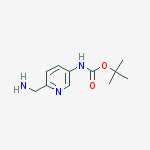 Structure of Carbamic acid, [6-(aminomethyl)-3-pyridinyl]-, 1,1-dimethylethyl ester