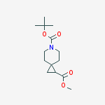 Structure of 6-Azaspiro[2.5]octane-1,6-dicarboxylic acid, 6-(1,1-dimethylethyl) 1-methyl ester