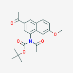 Structure of tert-butyl N-acetyl-N-(3-acetyl-7-methoxynaphthalen-1-yl)carbamate