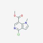 Methyl 4-chloro-1-methyl-1H-pyrrolo[3,2-c]pyridine-7-carboxylate结构式