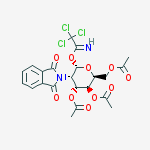 [(2S,3S,4R,5S,6S)-3,4-diacetoxy-5-(1,3-dioxoisoindolin-2-yl)-6-(2,2,2-trichloroethanimidoyl)oxy-tetrahydropyran-2-yl]methyl acetate结构式