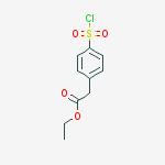 Structure of ethyl 4-(chlorosulfonyl)phenyl acetate