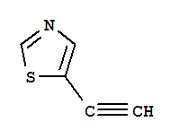 Structure of Thiazole,  5-ethynyl-