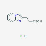 Structure of Imidazo[1,2-a]pyridine, 2-(3-butynyl)-
