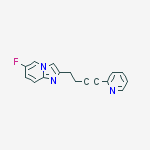 Structure of Imidazo[1,2-a]pyridine, 6-fluoro-2-[4-(2-pyridinyl)-3-butynyl]-