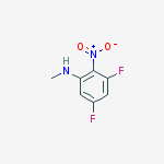 Structure of Benzenamine, 3,5-difluoro-N-methyl-2-nitro-