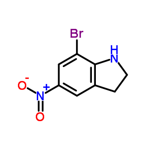 7-Bromo-5-nitroindoline结构式