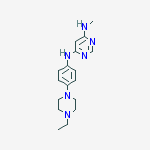 N4-(4-(4-乙基哌嗪-1-基)苯基)-N6-甲基嘧啶-4,6-二胺结构式