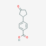 Structure of Benzoic acid, 4-(3-oxocyclopentyl)-