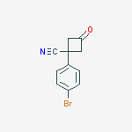 Structure of Cyclobutanecarbonitrile, 1-(4-bromophenyl)-3-oxo-