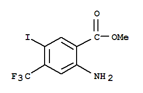Structure of methyl 2-amino-5-iodo-4-(trifluoromethyl)benzoate