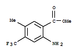 Structure of methyl 2-amino-5-methyl-4-(trifluoromethyl)benzoate