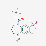 1H-1-Benzazepine-1-carboxylic acid,2,3,4,5-tetrahydro-5-hydroxy-7-methyl-8-(trifluoromethyl)-,1,1-dimethylethyl ester, (5R)-结构式