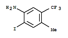 Structure of 2-iodo-4-methyl-5-(trifluoromethyl)benzenamine