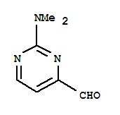 Chemical structure of 2-(Dimethylamino)pyrimidine-4-carboxaldehyde