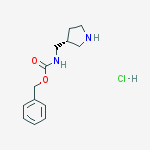 Structure of Carbamic acid, [(3R)-3-pyrrolidinylmethyl]-, phenylmethyl ester,monohydrochloride