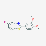 Structure of Benzothiazole, 2-(3,4-dimethoxyphenyl)-5-fluoro-