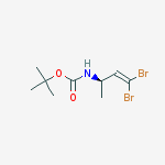 tert-butyl N-[(2R)-4,4-dibromobut-3-en-2-yl]carbamate结构式
