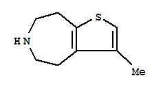 Structure of 5,6,7,8-TETRAHYDRO-3-METHYL-4H-THIENO[2,3-D]AZEPINE