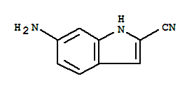 6-AMINO-1H-INDOLE-2-CARBONITRILE结构式