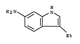 Structure of 1H-Indol-6-amine,3-ethyl-