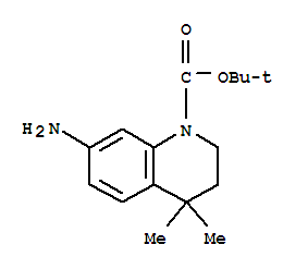 7-氨基-4,4-二甲基-3,4-二氢-2H-喹啉-1-羧酸叔丁酯结构式
