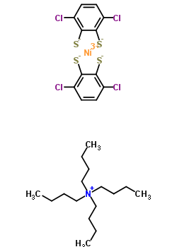 四丁基铵二(3,6-二氯-1,2-苯二硫醇基)镍酸结构式