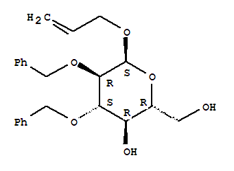 Allyl 2,3,4-tri-O-benzyl-alpha-D-glucopyranoside结构式