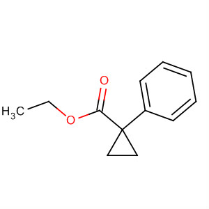 Structure of Cyclopropanecarboxylic acid, 1-phenyl-, ethyl ester
