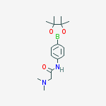 Structure of 2-(dimethylamino)-N-(4-(4,4,5,5-tetramethyl-1,3,2-dioxaborolan-2-yl)phenyl)acetamide