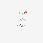 Structure of 4-Bromo-3-iodobenzaldehyde