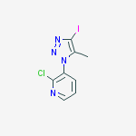Structure of 2-chloro-3-(4-iodo-5-methyltriazol-1-yl)pyridine