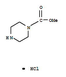 1-Piperazinecarboxylicacid, methyl ester, hydrochloride (1:1)结构式