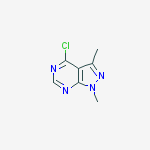 4-Chloro-1,3-dimethyl-1H-pyrazolo[3,4-d]pyrimidine结构式