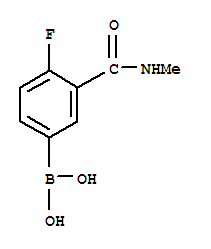 4-氟-3-(甲基氨甲酰基)苯基硼酸结构式