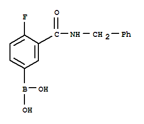 Chemical structure of 3-(BENZYLCARBAMOYL)-4-FLUOROBENZENEBORONIC ACID