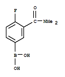 3-(二甲基氨甲酰基)-4-氟苯基硼酸结构式