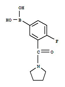 Structure of 4-FLUORO-3-(PYRROLIDIN-1-YLCARBONYL)BENZENEBORONIC ACID