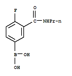 Structure of 4-FLUORO-3-(N-PROPYLCARBAMOYL)BENZENEBORONIC ACID