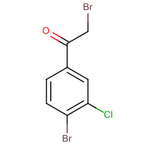 Structure of Ethanone, 2-bromo-1-(4-bromo-3-chlorophenyl)-