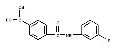 N-3-氟苯基-4-硼苯甲酰胺结构式