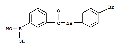 3-(4-溴苯基氨甲酰基)苯基硼酸结构式