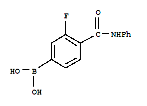N-苯基-4-硼-2-氟苯甲酰胺结构式
